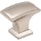 Jeffrey Alexander 1-1/2" Overall Length Satin Nickel Rectangle Annadale Cabinet Knob 435L-SN - alternate 1